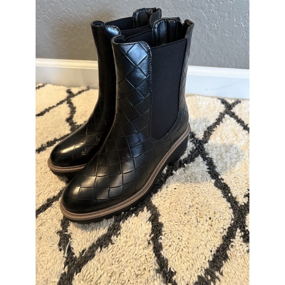 Pierre Dumas Shoes - Pierre Dumas Quilted Leather Chelsea Boots Black Size 6 Brand New